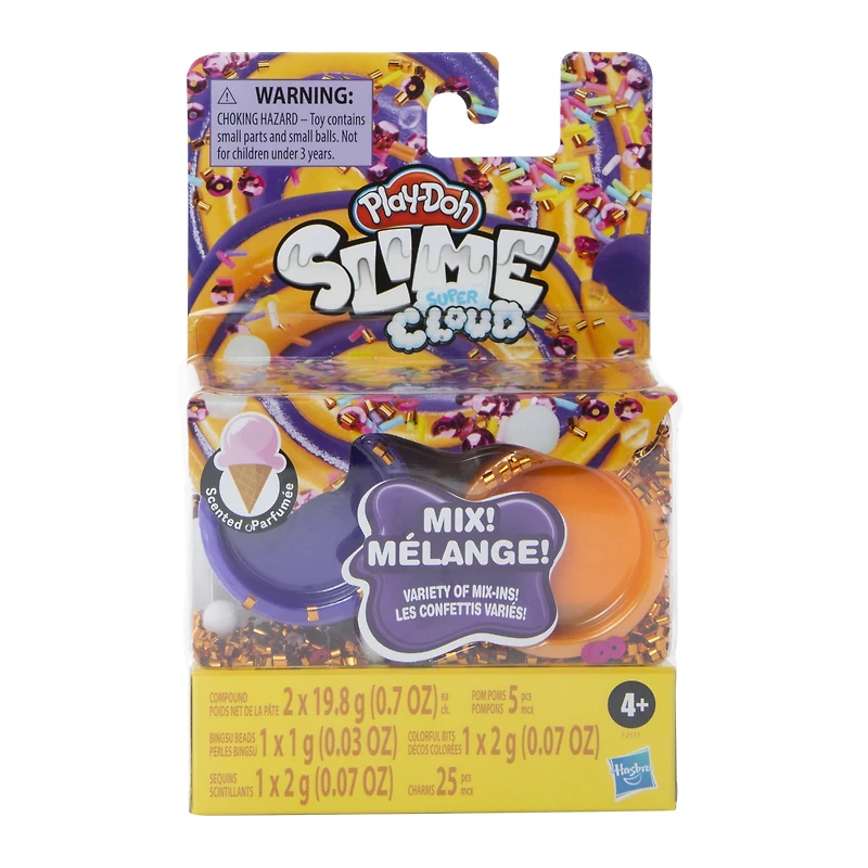 play-doh slime super cloud satisfying mix, 2 cans