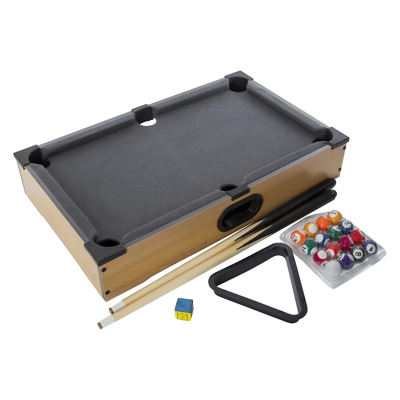 wooden tabletop pool game 20in x 12in