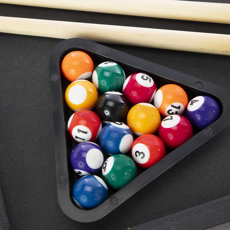 wooden tabletop pool game 20in x 12in