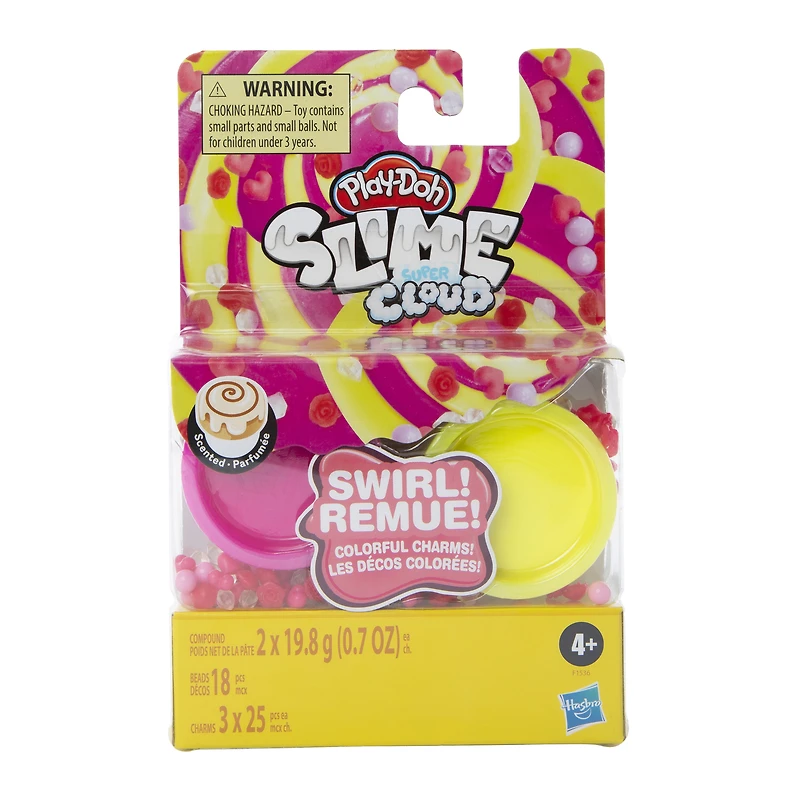 play-doh® slime super cloud satisfying swirls, 2 cans
