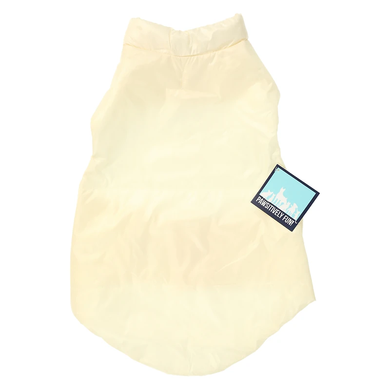 pet cream puffer jacket