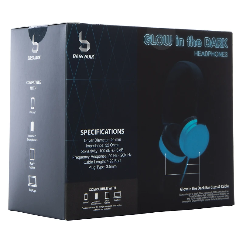 glow the dark wired headphones