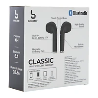 classic bluetooth® earbuds with mic & case