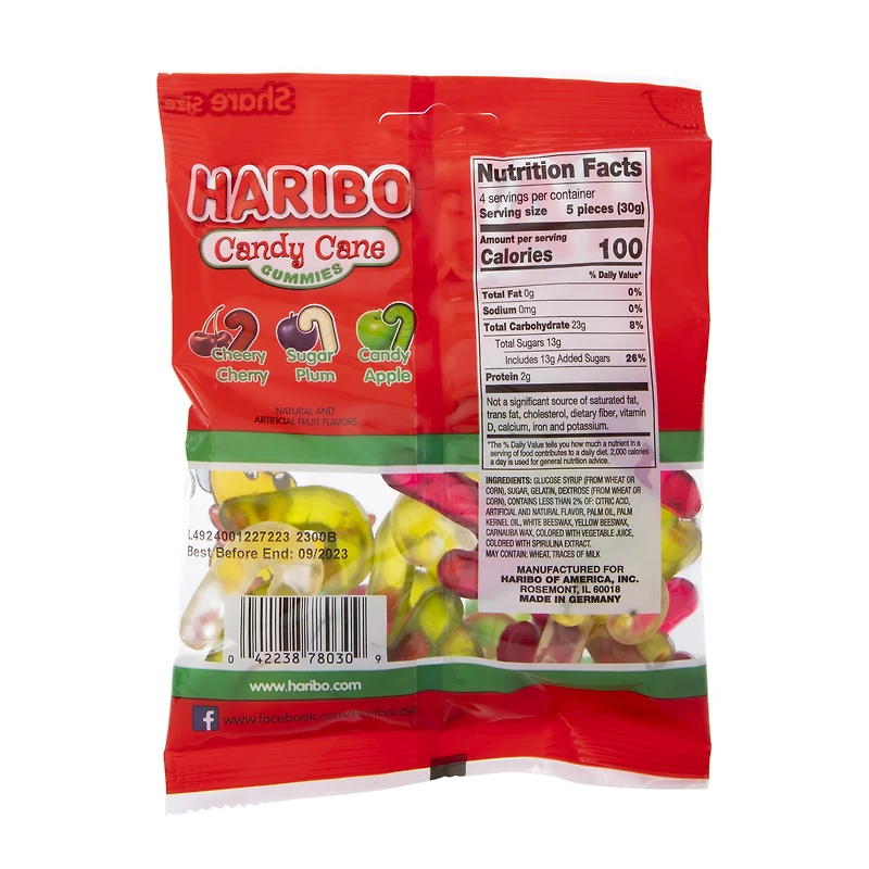 haribo® candy cane holiday gummies 4oz