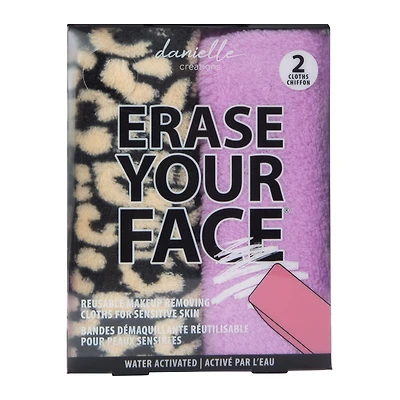 erase your face™ reusable makeup-removing towels 2-count
