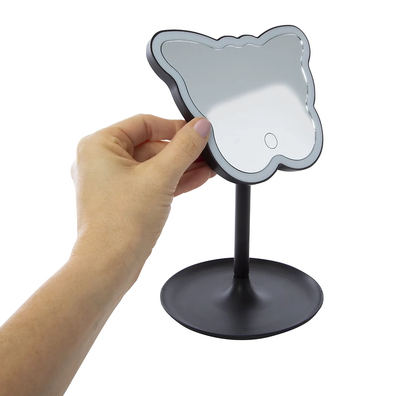 butterfly-shaped LED vanity mirror