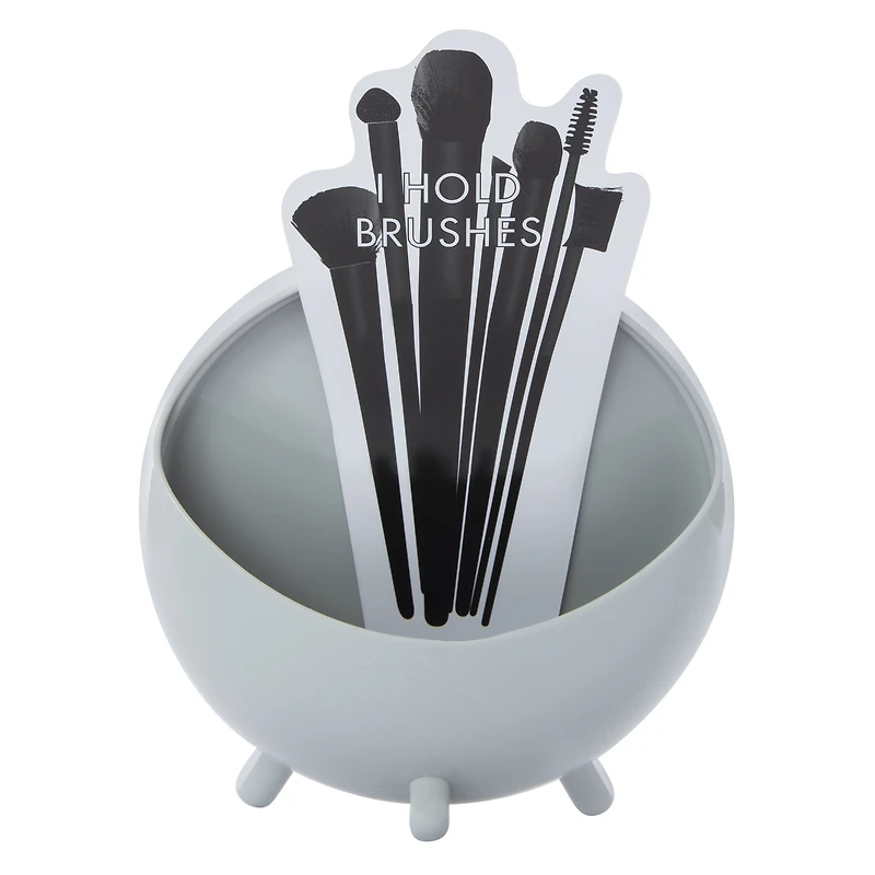 round vanity mirror with storage compartment 7in