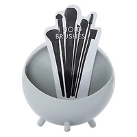 round vanity mirror with storage compartment 7in