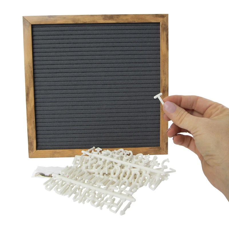 cafe felt letter board with wood frame 10in x