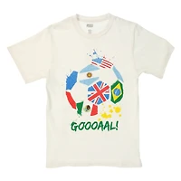 world flags 'goooaaal!' soccer graphic tee