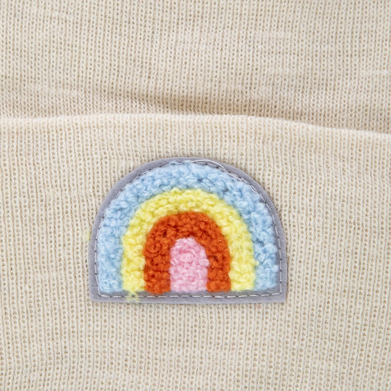 chenille patch beanie