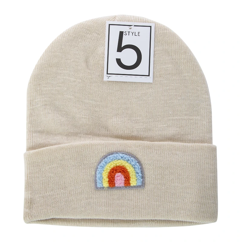 chenille patch beanie