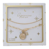 zodiac charm bracelet set