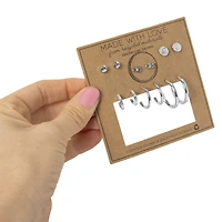 made with love recycled earrings set, 6-pairs