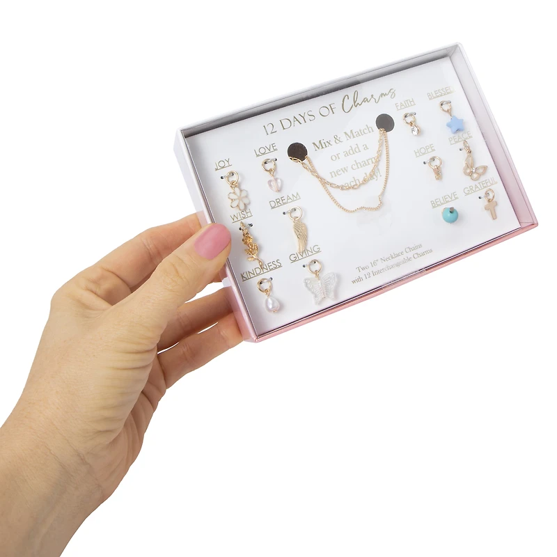 12 days of charms interchangeable charm necklace