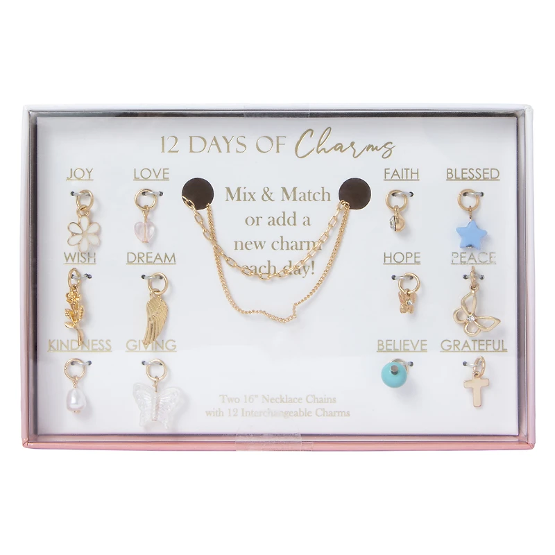 12 days of charms interchangeable charm necklace