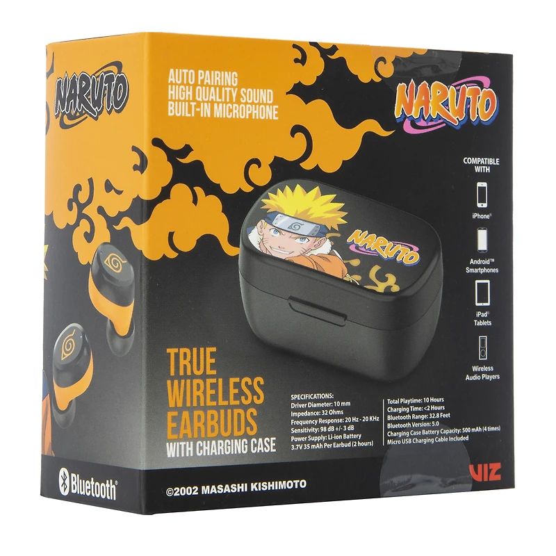 naruto™ wireless earbuds with mic & charging case