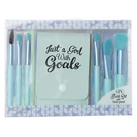 makeup brush set & travel pouch 7-piece