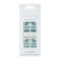 Pretty Woman Holiday Nail Wraps 24-Piece - Blue & White