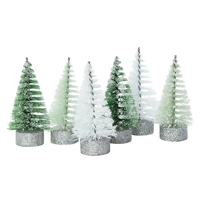 mini bottle brush trees 6-count