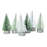 mini bottle brush trees 6-count