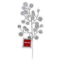 holiday glitter snowflake pick