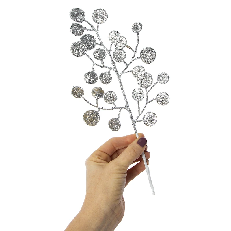 holiday glitter snowflake pick