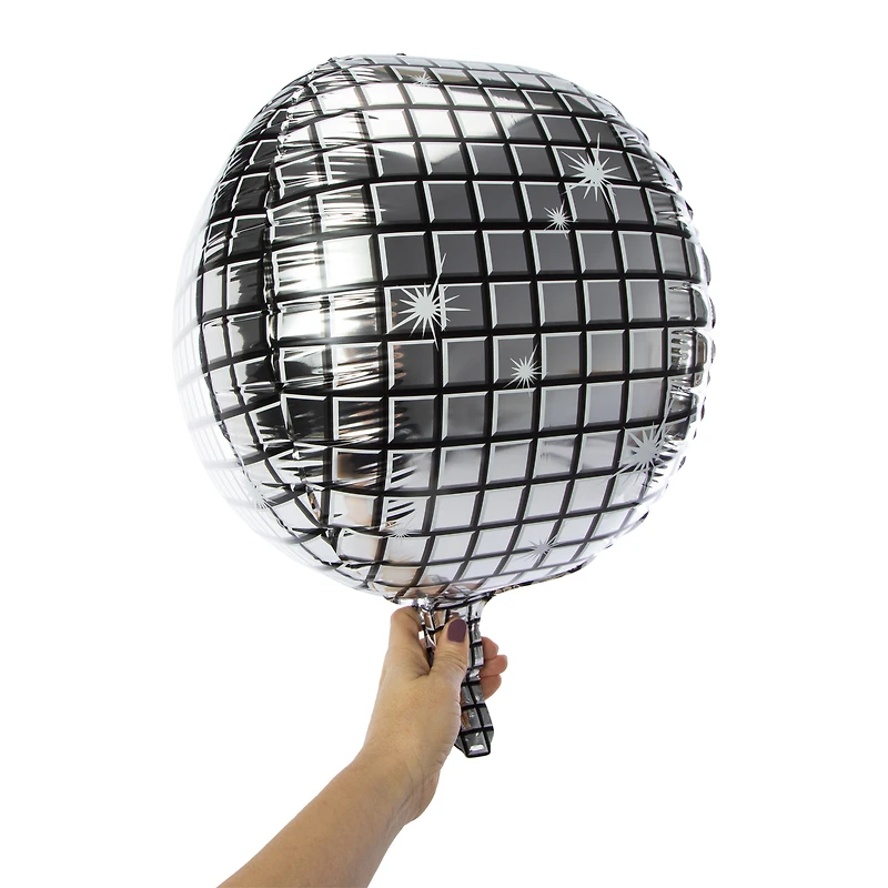 22in disco ball mylar balloon