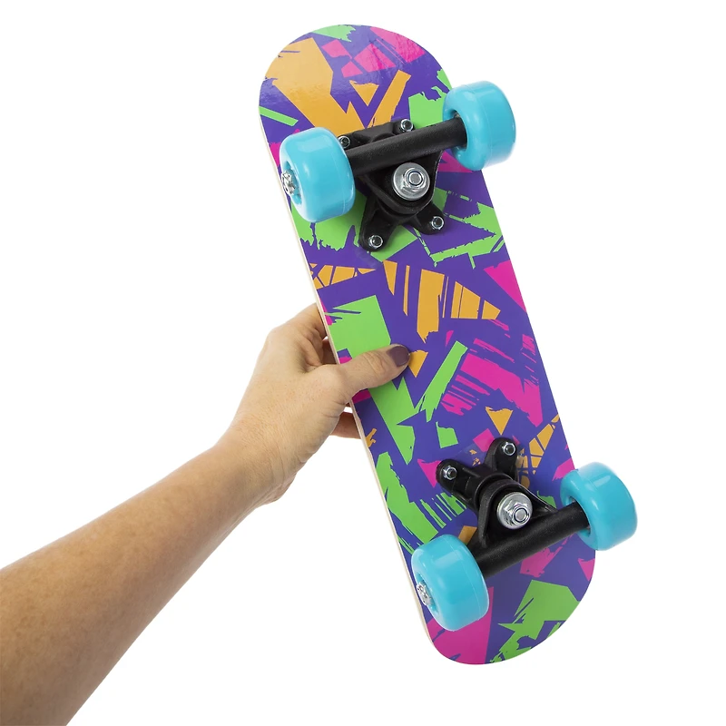 mini skateboard with graphic print 17in