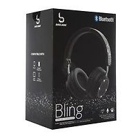 bluetooth® bling crystal wireless headphones with mic