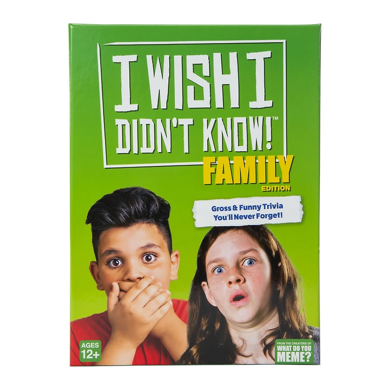 I wish I didn’t know™ game family edition