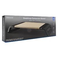 desktop monitor stand with dual port charging