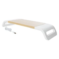 desktop monitor stand with dual port charging