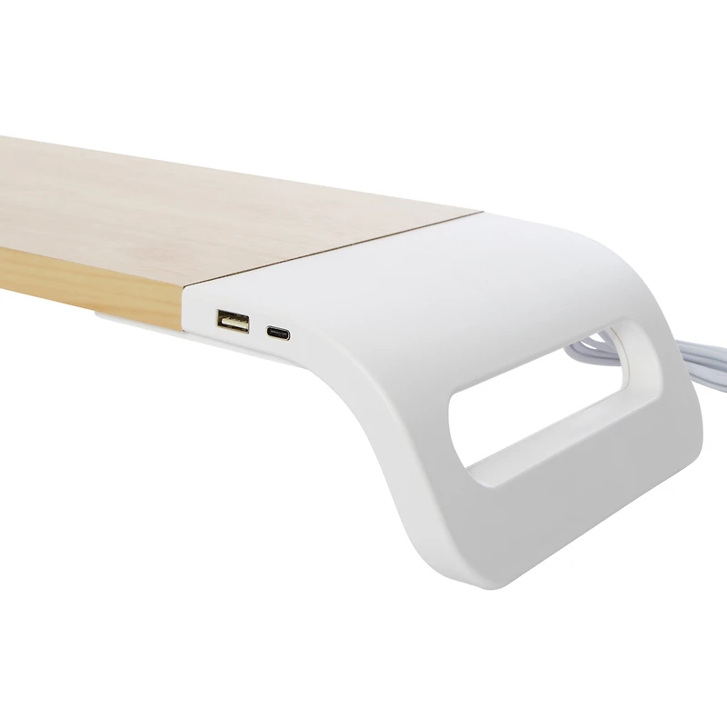 desktop monitor stand with dual port charging