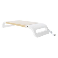 desktop monitor stand with dual port charging