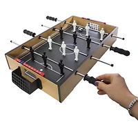 wooden tabletop light-up foosball game 23in