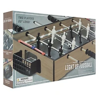 wooden tabletop light-up foosball game 23in