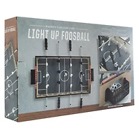 wooden tabletop light-up foosball game 23in