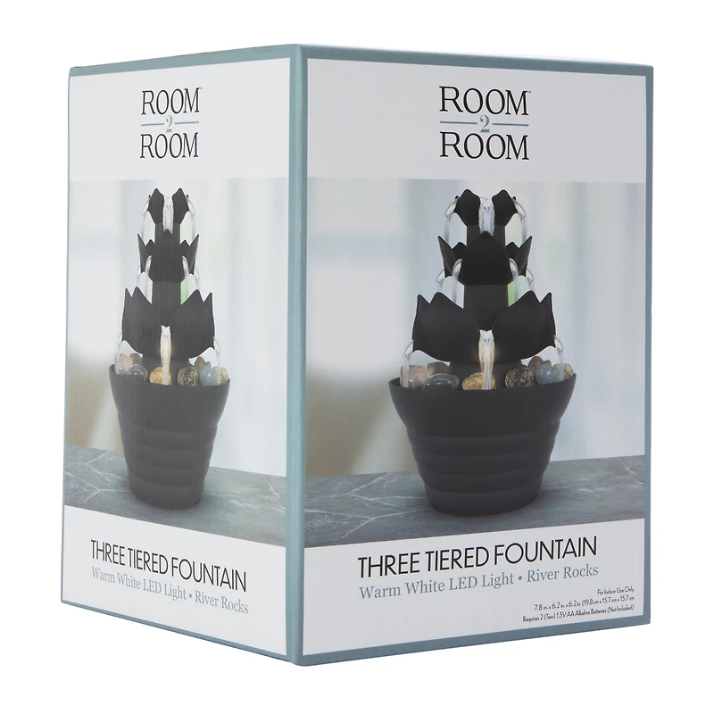 3-tiered LED fountain 7.8in