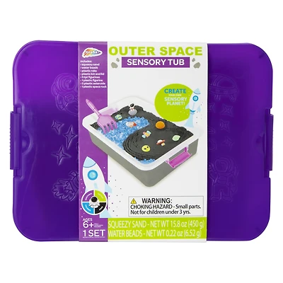 outer space sensory bin