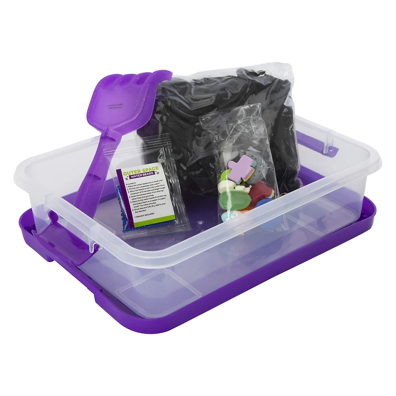 outer space sensory bin