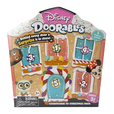 Disney Doorables countdown to christmas pack with 5 figures