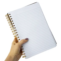 moth twin wire spiral bound journal 7in x 10in