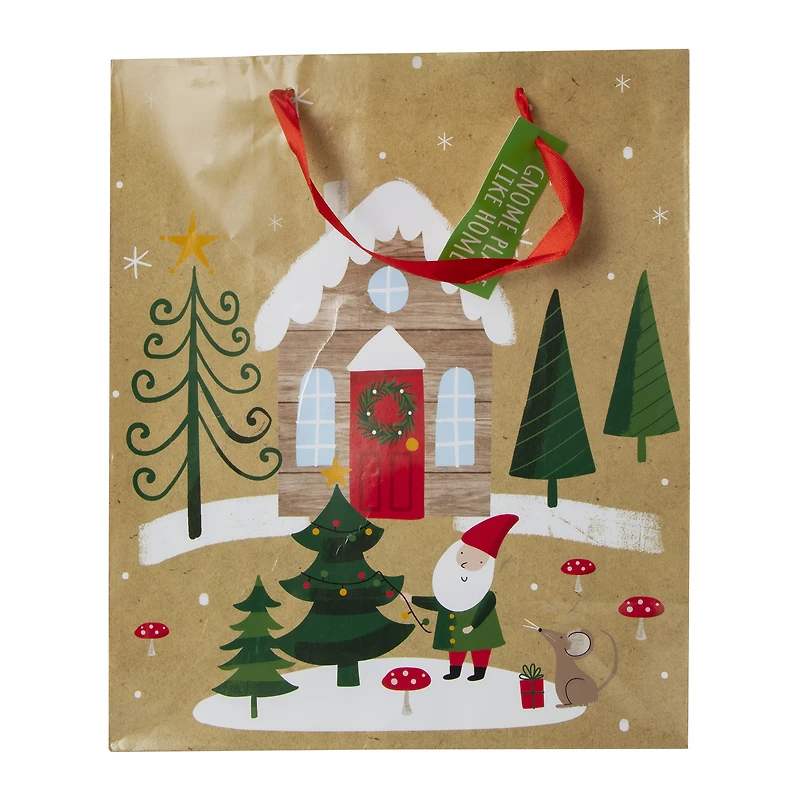 holiday large gift bag 10in x 12in