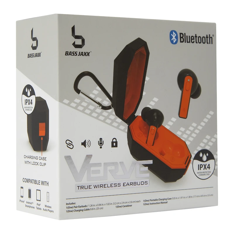 Verve True Wireless Earbuds With Mic & Water-Resistant Case