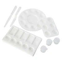 artist palettes, paint knives & jars 8-piece set