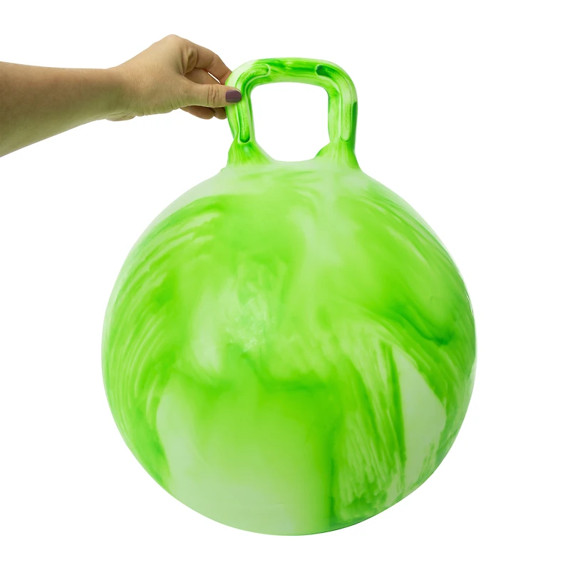 hoppity ball inflatable bouncer toy with handle 21in