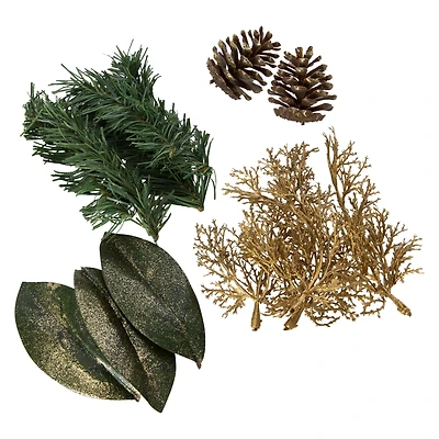 faux christmas greenery decor 5.8in x 5in