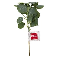 green faux leaf pick 12in