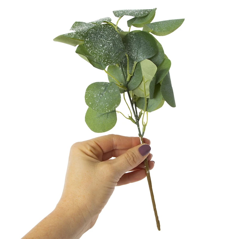 green faux leaf pick 12in